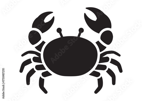 Crab icon, Crab solid vector
