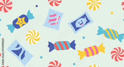 A cheerful arrangement of colorful candies and sweets.