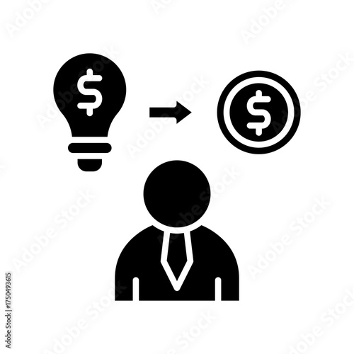 Entrepreneur glyph icon