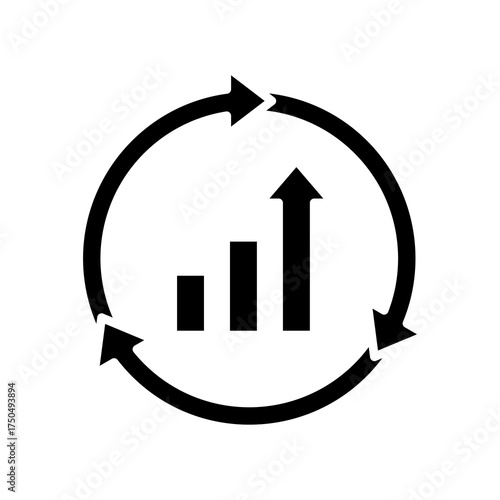 Continuous Improvement glyph icon