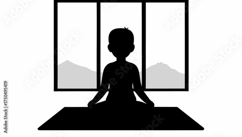Find your center with mindful meditation at home, a moment of peace, stillness and personal wellness practice