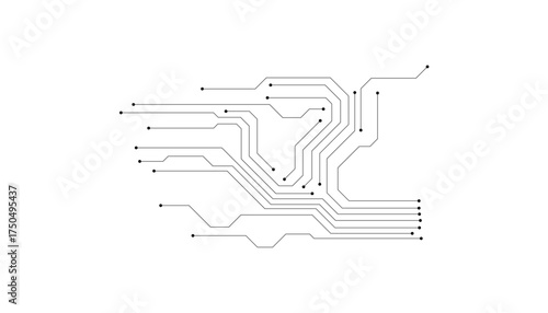 Abstract background with technology circuit board texture. Electronic motherboard illustration. Communication and engineering concept. Vector illustration