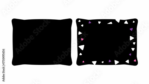 Two elegant decorative throw pillows for sofa, couch accents, modern home decor style inspiration