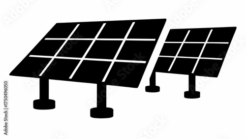 Embrace sustainable energy with this modern solar panel design, perfect for eco-friendly projects & presentations