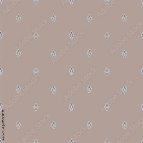 Dusty Rose Tiny Damask Motif
