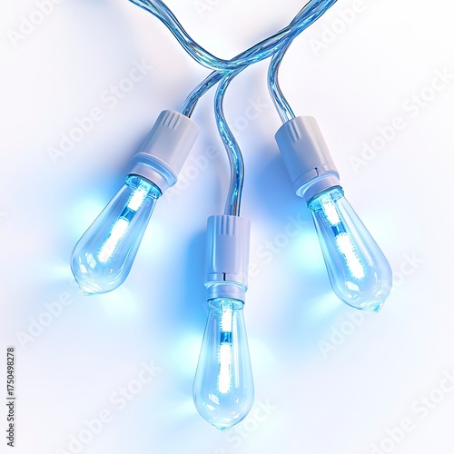 Photo of LED lights Isolated on white background