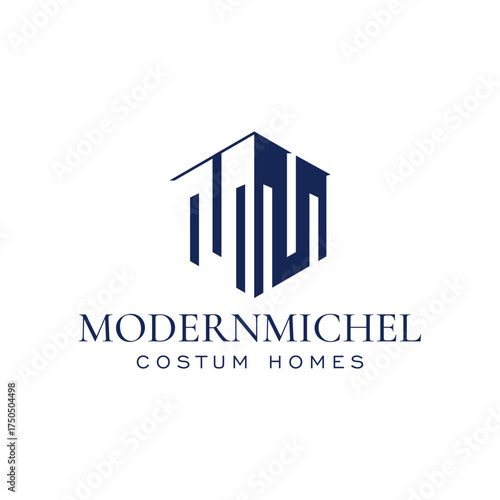 MM monogram house logo for custom homes