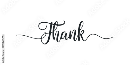 Elegant script text saying Thank You