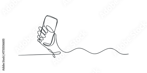 Hand drawing wavy line with pencil