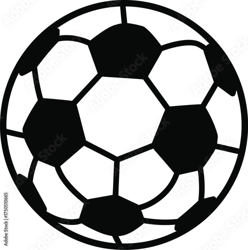 Modern soccer ball icon for sports design projects and illustrations