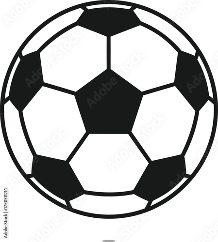Classic black and white soccer ball for sports themed designs today