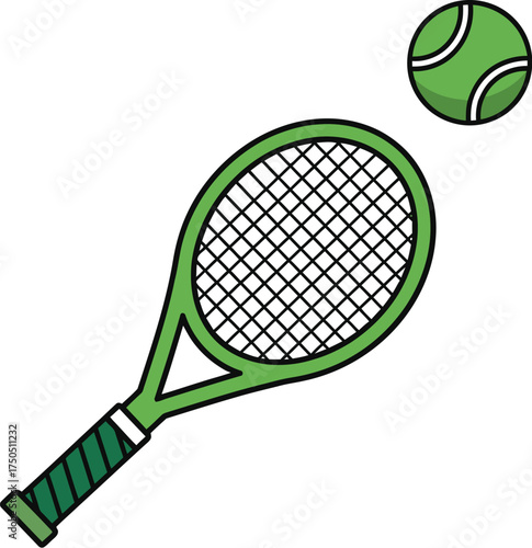 Get ready to play tennis with this awesome racket and tennis ball