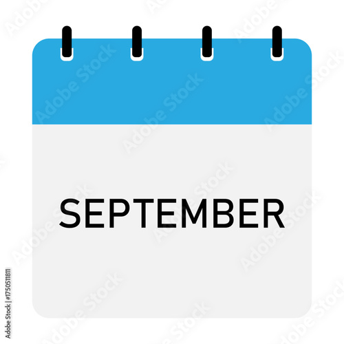 Infographic calendar icon design with blue header | Futuristic calendar design with space for text | Month of November modern calendar demo 