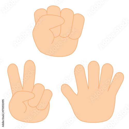 じゃんけんをする手のイラスト