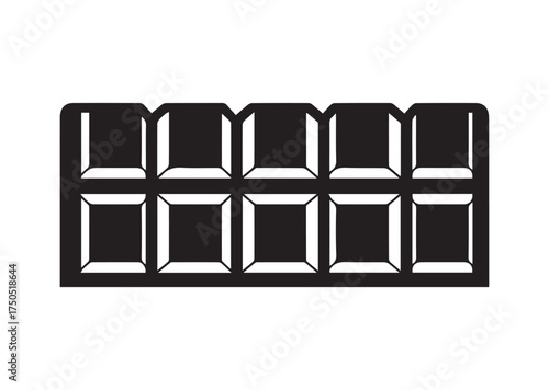 Chocolate bar icon, Chocolate bar solid vector