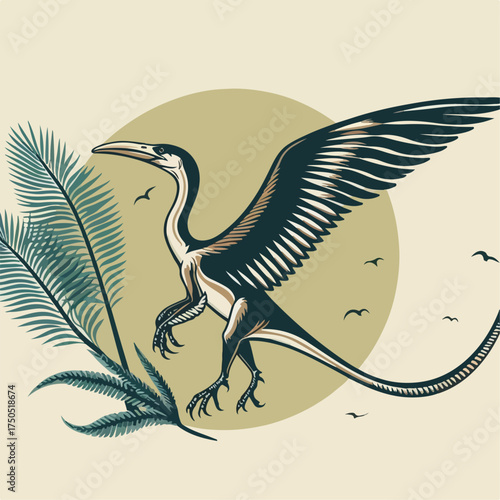 Archaeopteryx vector illustration
