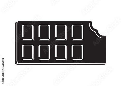 Chocolate bar icon, Chocolate bar solid vector