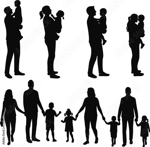 Family Silhouettes Collection .