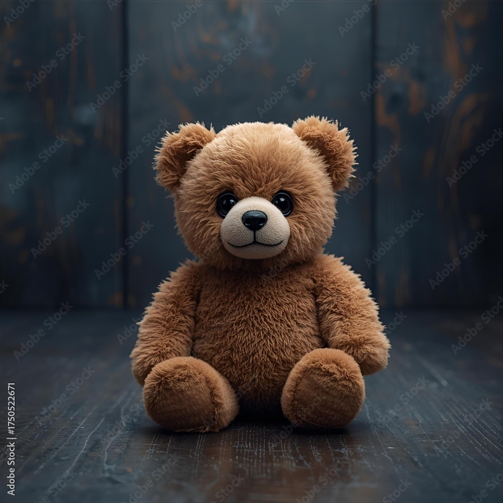 Obraz premium teddy bear on a wooden background