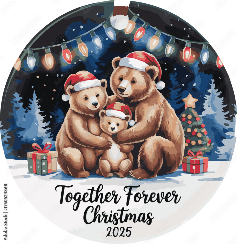 Naklejka premium Family Christmas 2025 Ornament Bundle.