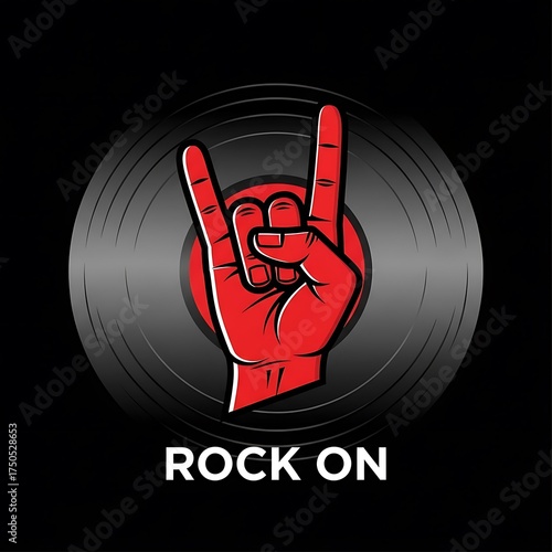 Rock On - A Bold Graphic Design for Music Lovers.