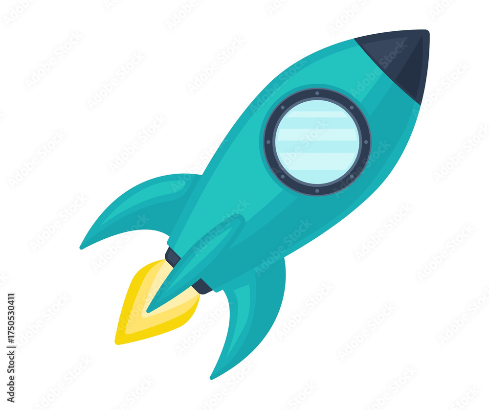 Fototapeta premium rocket isolated on white background