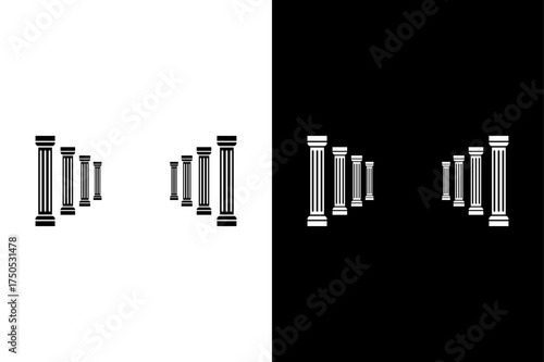 Clean pillar lineup — architectural structure concept.