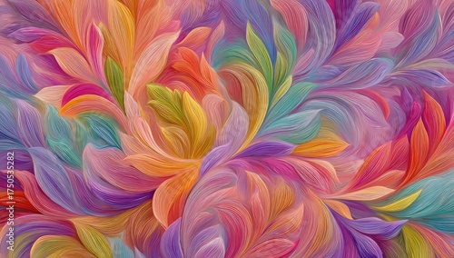 Vibrant abstract floral design