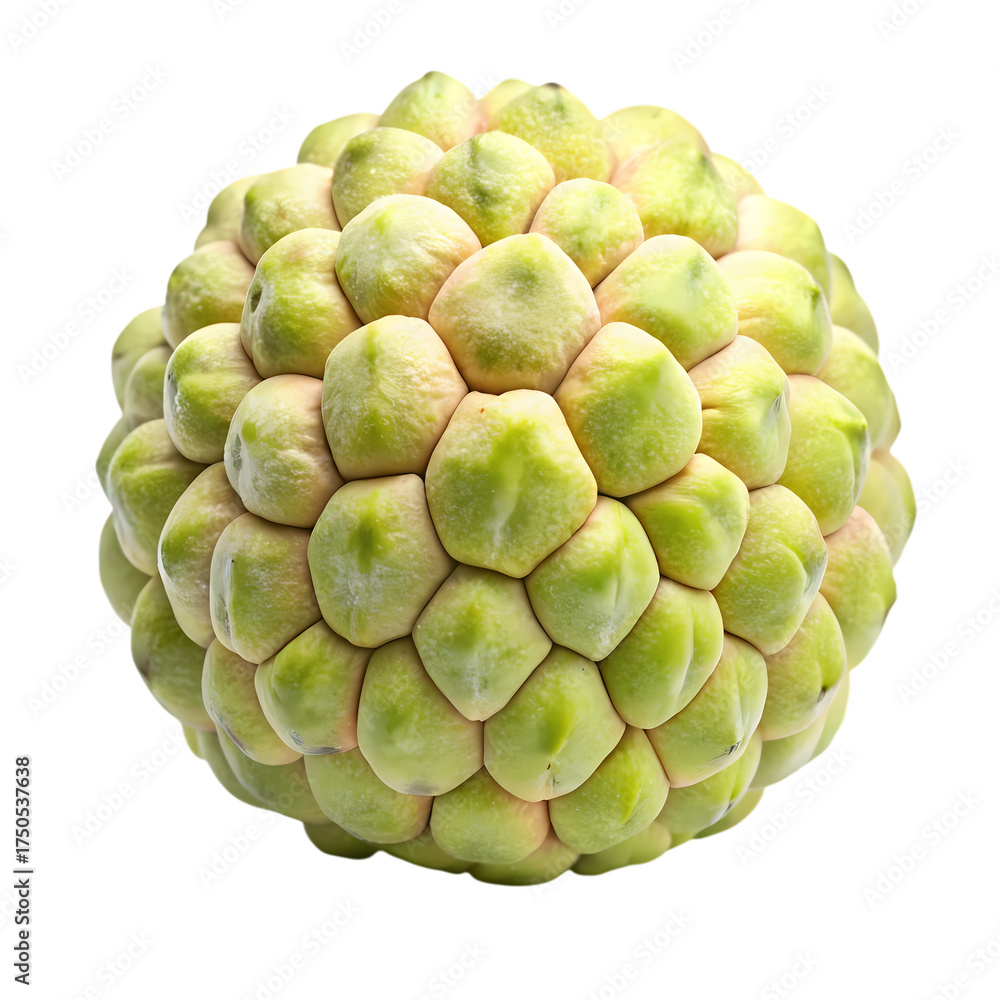 Fototapeta premium Custard apple isolated on transparent background