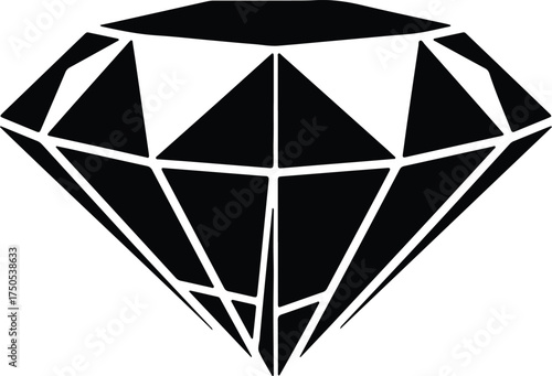 Vector silhouette diamond graphic gem design element illustration