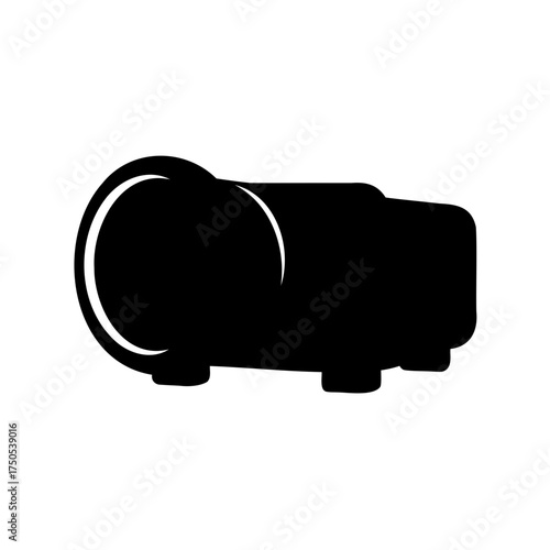 Black silhouette of a projector for projecting video and presentations