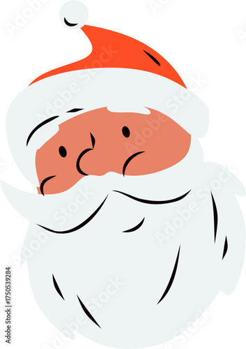 Santa Clause Head Illustration