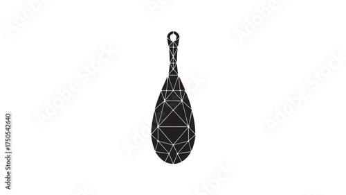 Stand up paddle geometric design element for modern logos and graphic designs, perfect for beach vibes and outdoor adventure themes, suitable for branding and stylish projects