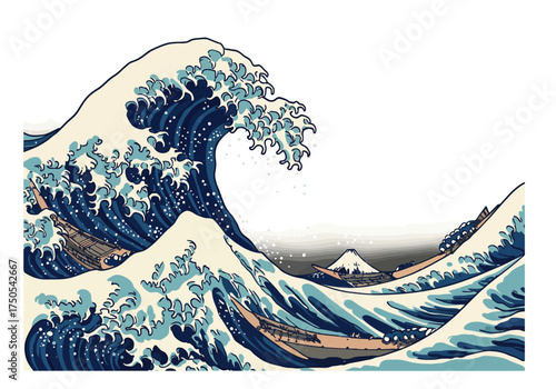 The Great Wave off Kanagawa Inspired Artwork.
