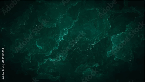 Abstract dark green textured background with cloudy, smoky appearance in deep emerald and teal tones. Watercolor-like grunge blending and soft gradients create a moody, rich, and elegant visual depth.