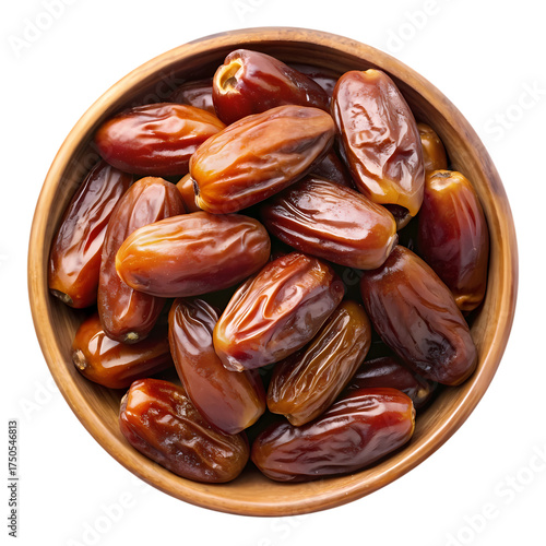 Natural delicious dates isolated on transparent background