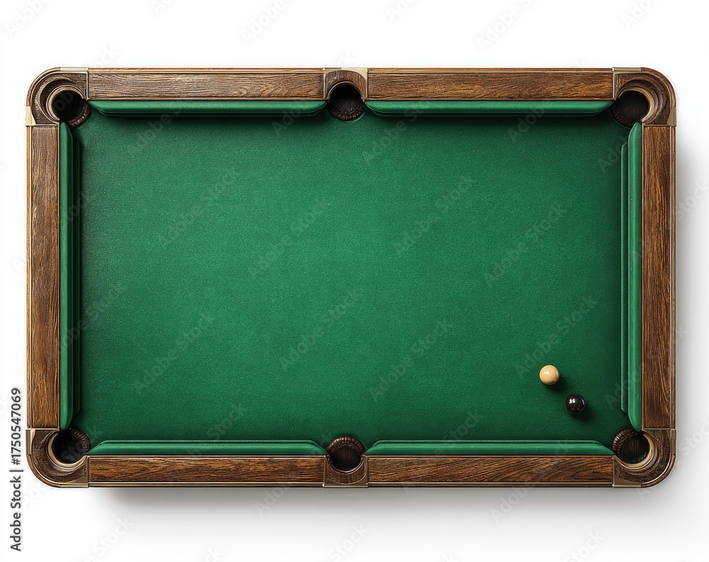 Obraz premium Empty pool table, top view