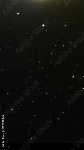 Vertical background video with sparkling light particles