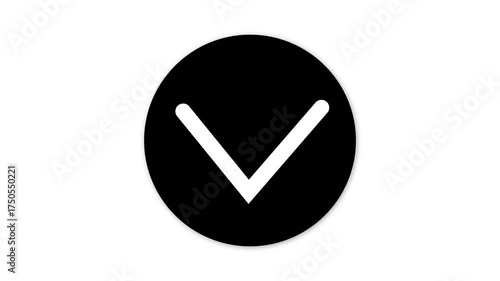Simple down arrow icon animation on a white background.