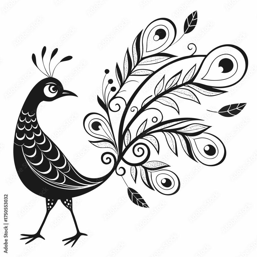 Obraz premium peacock feather vector