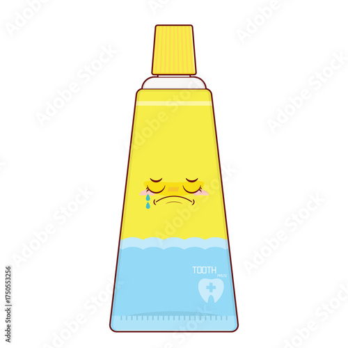 toothpaste crying face cartoon cute