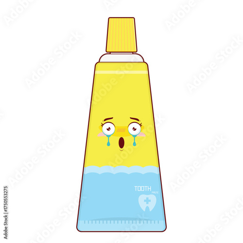 toothpaste scared face cartoon cute
