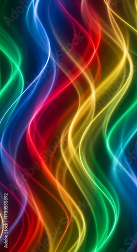 Vibrant Rainbow Waves - A Dynamic Abstract Background.
