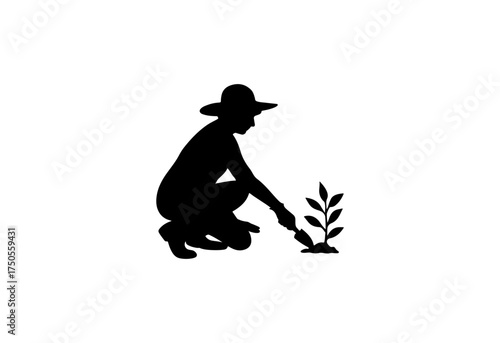 Gardening silhouette