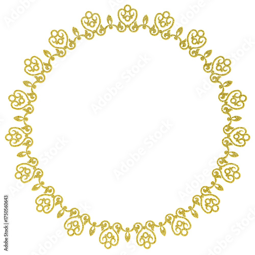 round golden frame
