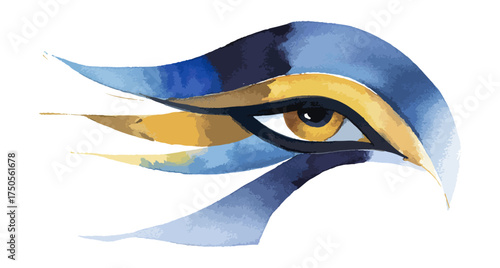 Watercolor eye graphic decorative illustration symbolic art vector design element