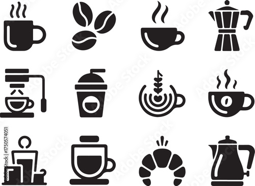 Coffee time icons for your brand needs now