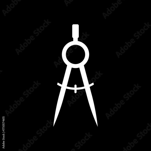 School Divider icon isolated on black background