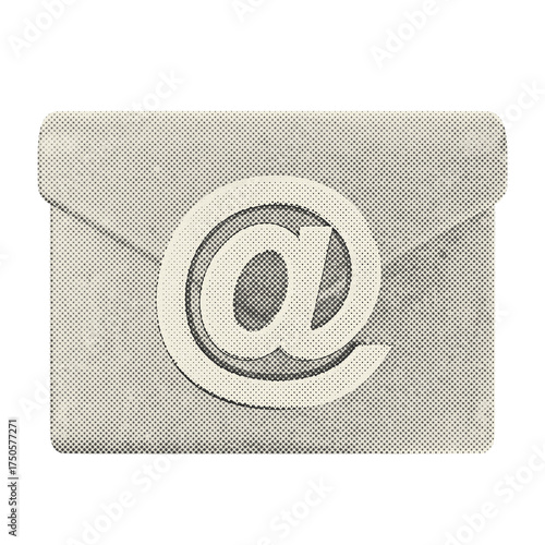 3d mail email message address halftone style