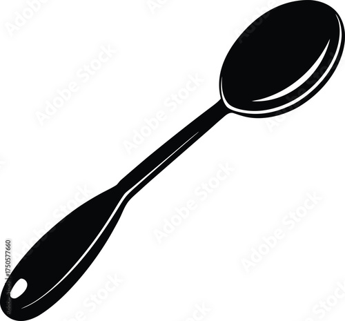  silver coffee spoon with reflections isolated on .eps